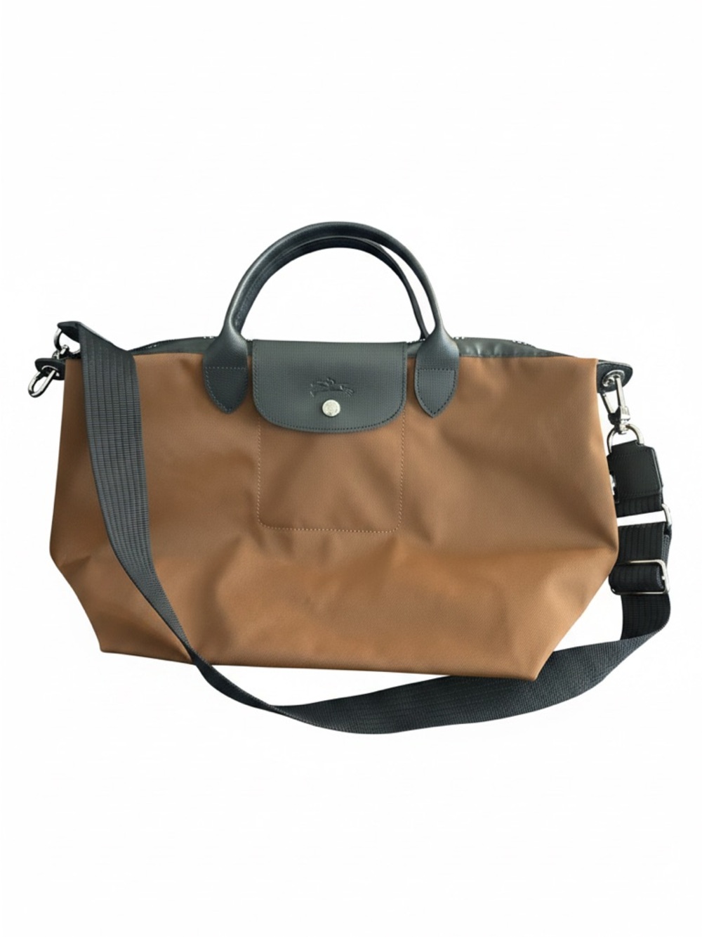 Longchamp Brown tote with Black Trim